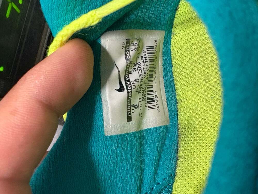 Nike Flex 2014 Run Women's Running Shoes Teal and Neon Yellow size 8 - Picture 10 of 10